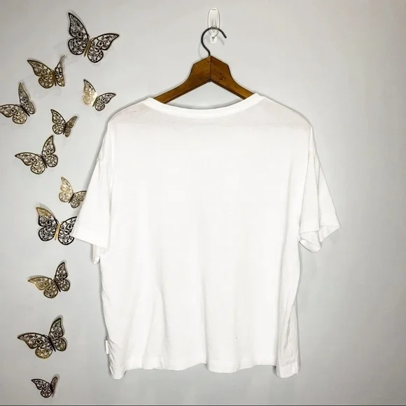 🦋🌙 CALVIN KLEIN | Classic White Long Crop Top - Picture 4 of 9